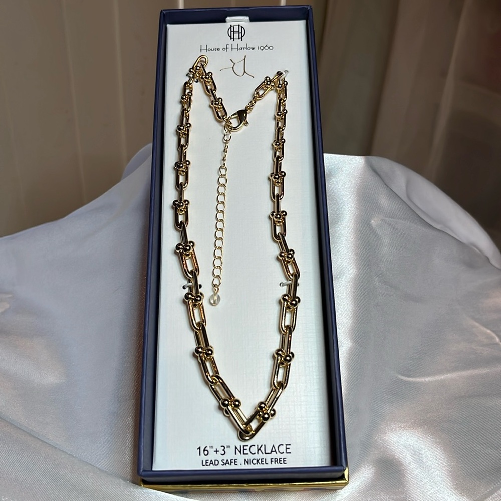 House of Harlow 1960 Gold Chain Necklace